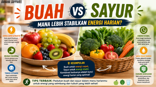 Buah vs Sayur: Mana Lebih Stabilkan Energi Harian?