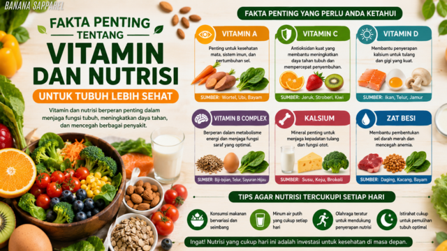 Fakta Penting tentang Vitamin dan Nutrisi untuk Tubuh Lebih Sehat