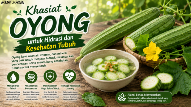 Khasiat Oyong untuk Hidrasi dan Kesehatan Tubuh