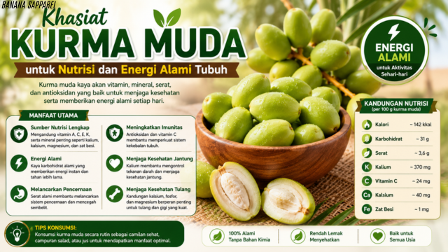 Khasiat Kurma Muda untuk Nutrisi dan Energi Alami Tubuh
