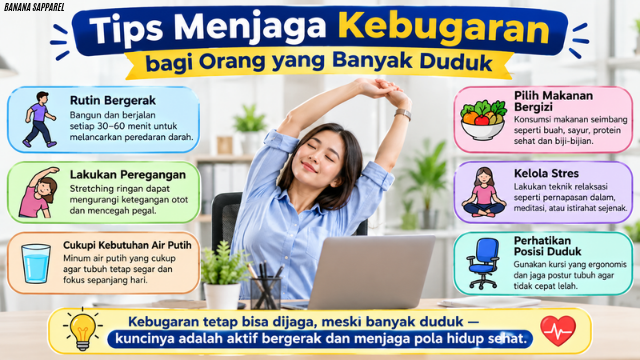 Tips Menjaga Kebugaran bagi Orang yang Banyak Duduk