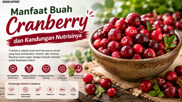Manfaat Buah Cranberry dan Kandungan Nutrisinya