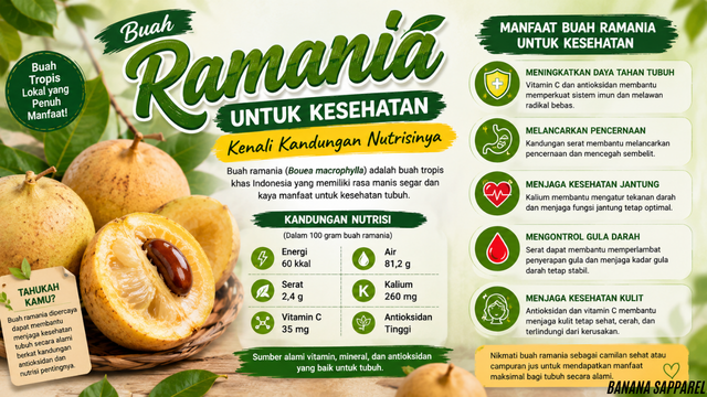 Buah Ramania untuk Kesehatan , Kenali Kandungan Nutrisinya