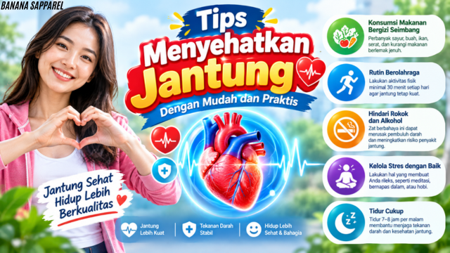 Tips Menyehatkan Jantung Dengan Mudah dan Praktis