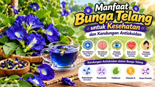 Manfaat Bunga Telang untuk Kesehatan dan Kandungan Antioksidan